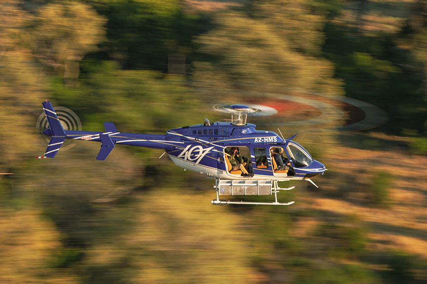 Chartered helicopter flights