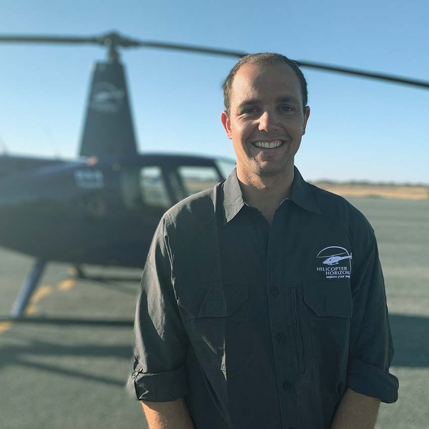 Helicopter pilot Tom