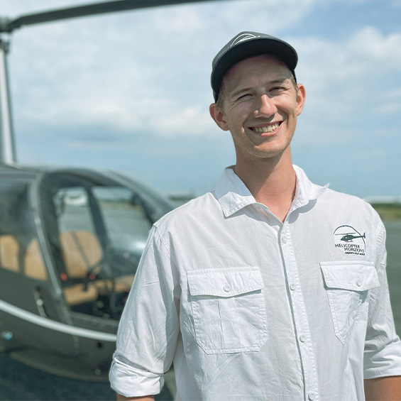 Helicopter pilot Liam