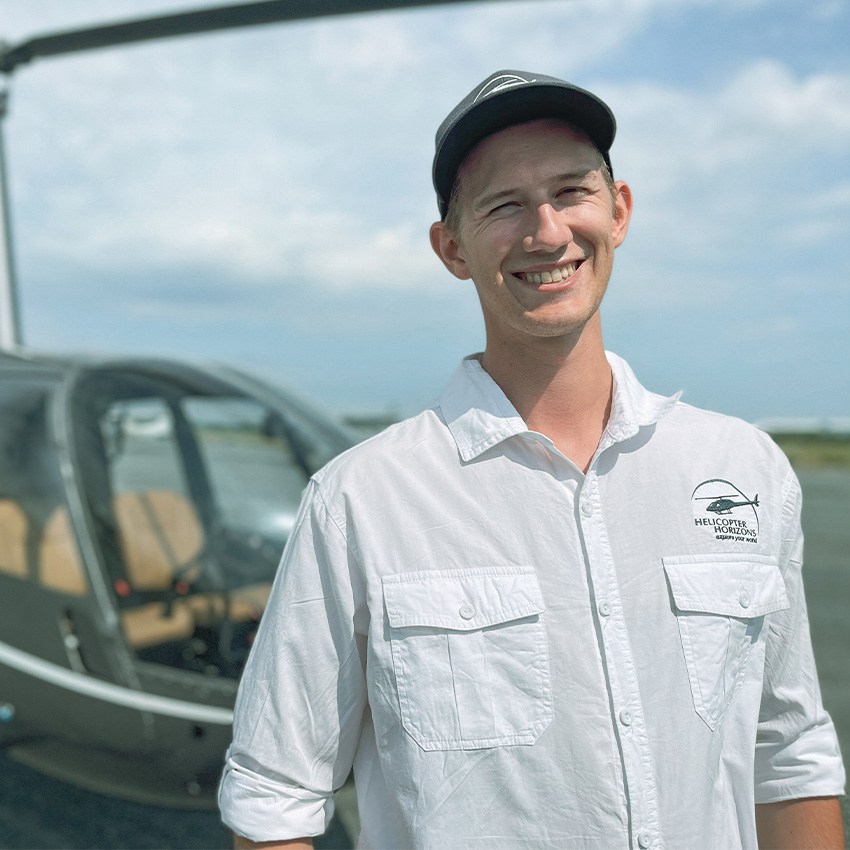 Helicopter pilot Liam